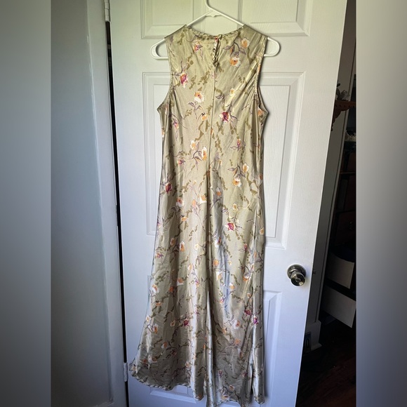 Vintage Faux Silk Floral Dress - Picture 3 of 6
